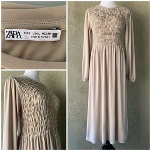 “Zara” Dress Long Sleeve Midi Knit Dress size L